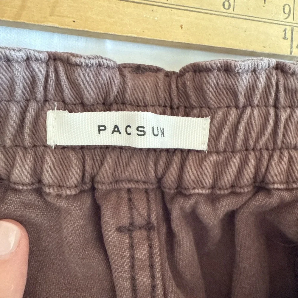 PacSun‎ Cargo Pants Women Small Brown High Rise Elastic Waist Utility Pockets